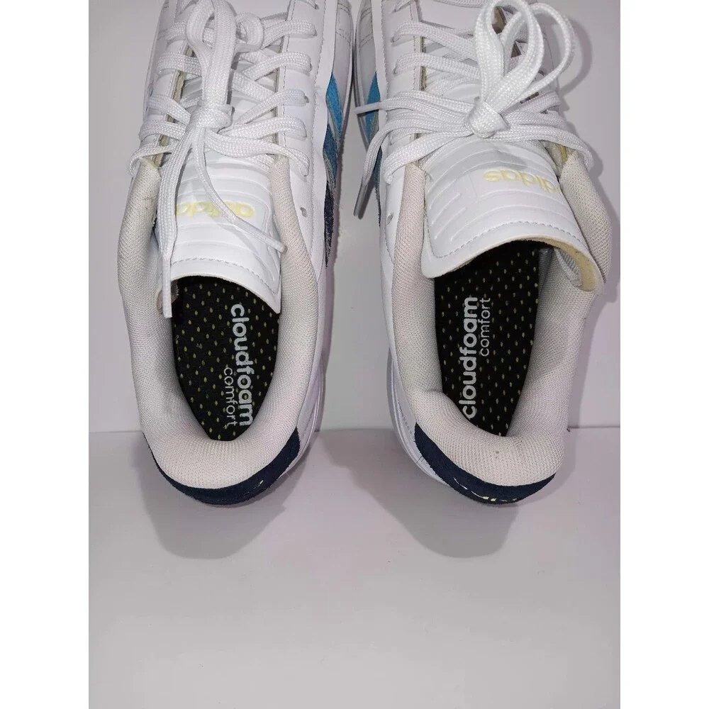 Adidas Grand Court Alfa White Triple Blue Stripef Men's Sneakers Sz 9.5